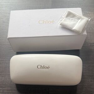 Chloé Sunglasses Eyeglass Case Off White With Box & Cloth Authentic